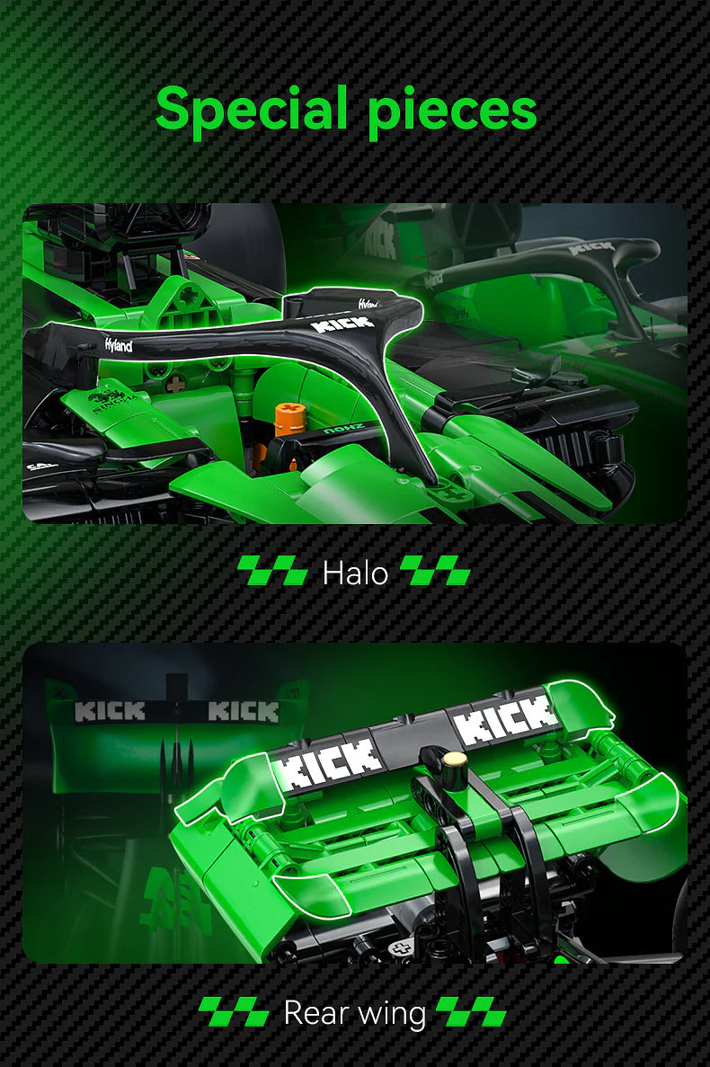 CaDA Kick Sauber F1 Team C44 (2024) 1:8 2553 Pieces Brick Model Kit C64010W