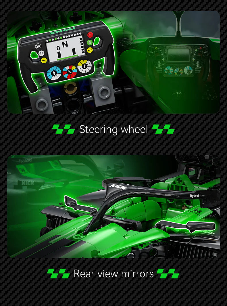 CaDA Kick Sauber F1 Team C44 (2024) 1:8 2553 Pieces Brick Model Kit C64010W