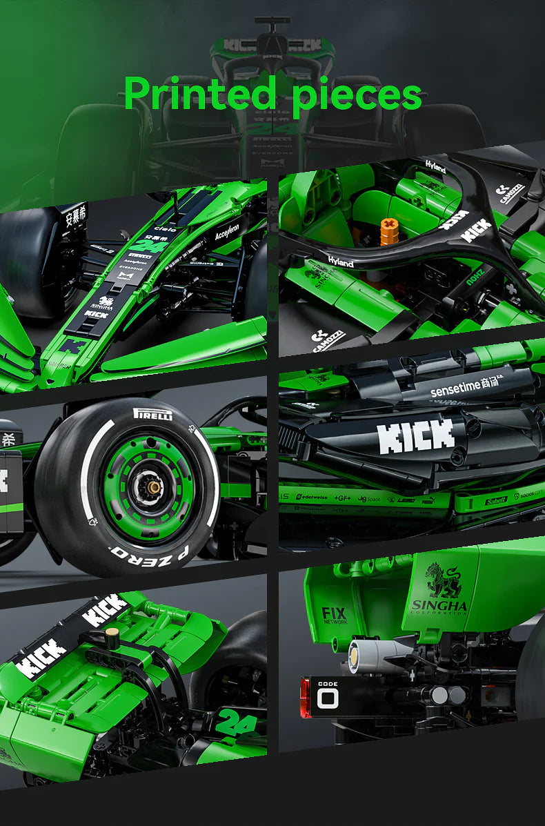 CaDA Kick Sauber F1 Team C44 (2024) 1:8 2553 Pieces Brick Model Kit C64010W