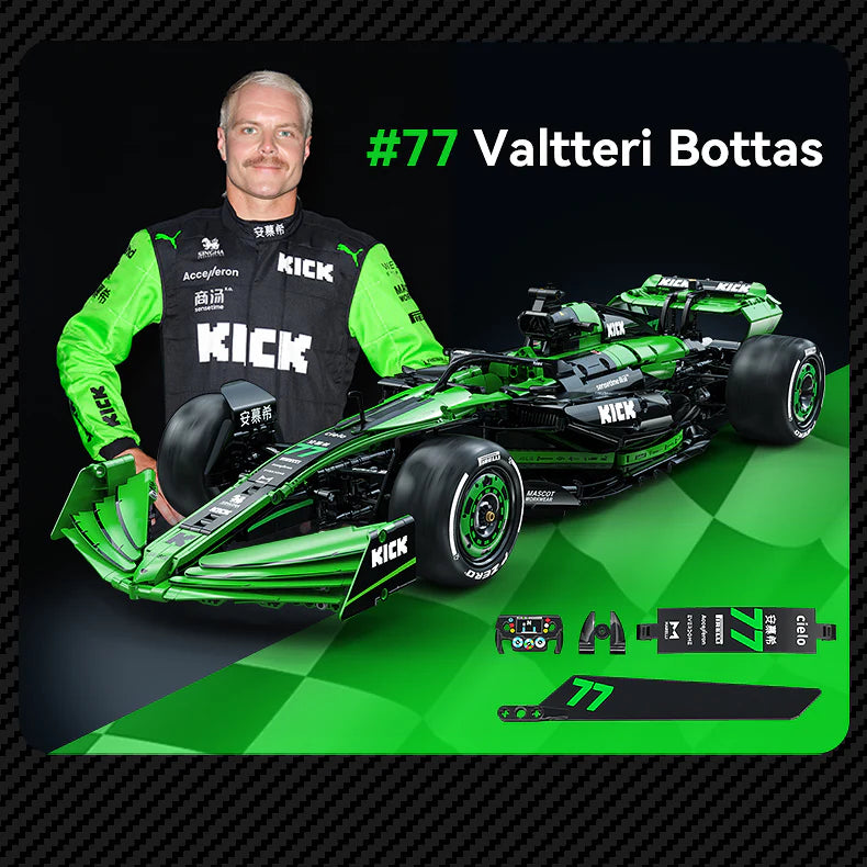 CaDA Kick Sauber F1 Team C44 (2024) 1:8 2553 Pieces Brick Model Kit C64010W