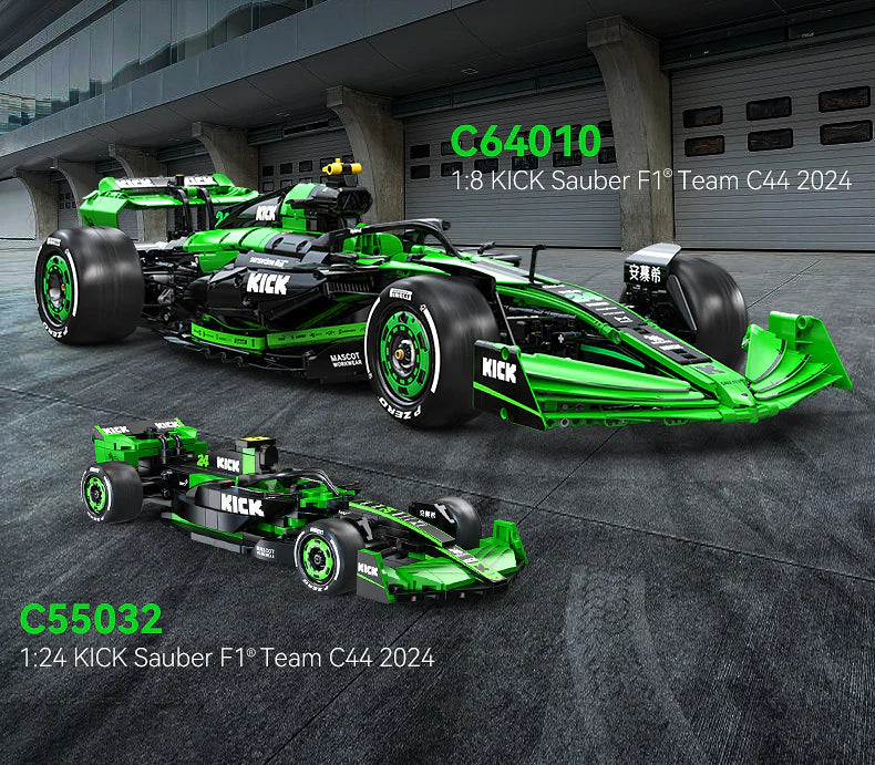 CaDA Kick Sauber F1 Team C44 (2024) 1:8 2553 Pieces Brick Model Kit C64010W