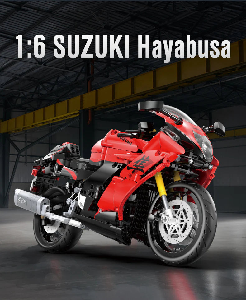 CaDA Suzuki Hayabusa Motorbike 1:6 1043 Pieces Brick Model Kit C64051W