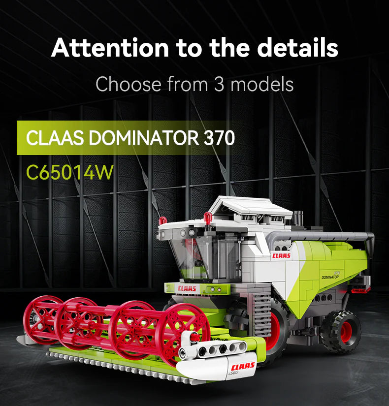 CaDA CLAAS Dominator 370 Combine Harvester 348 Pieces Brick Model Kit C65014W