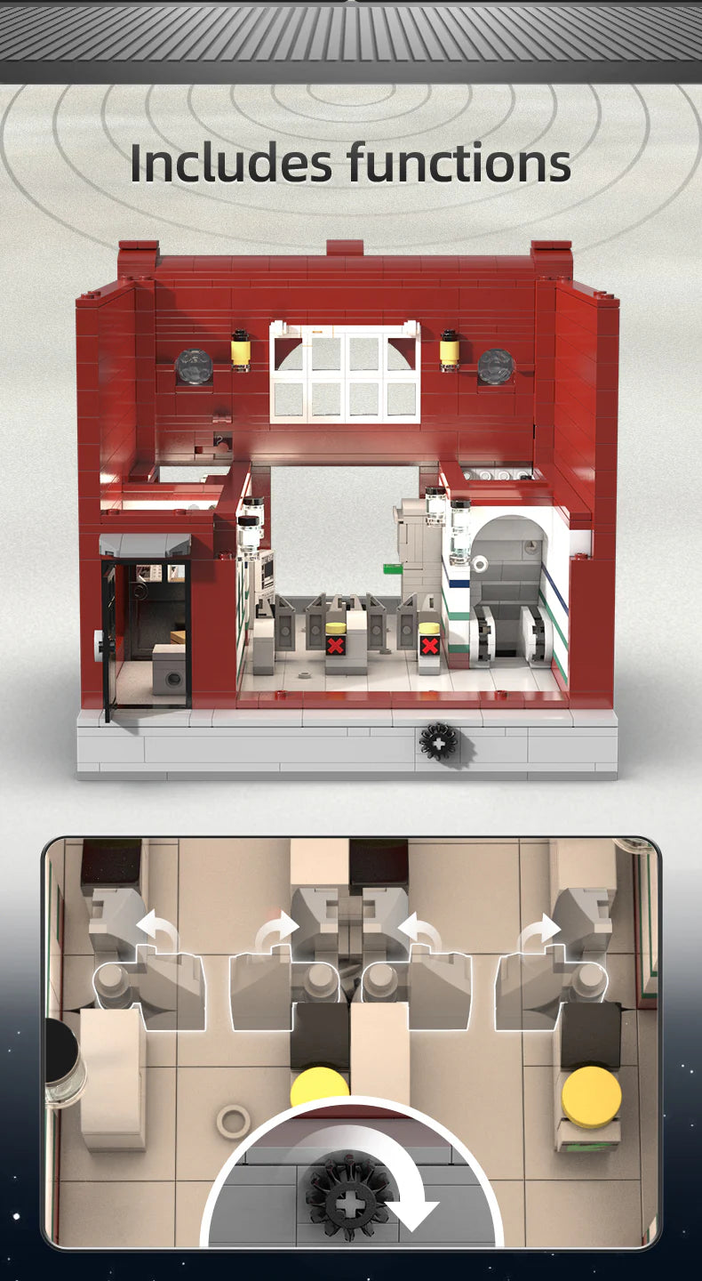 CaDA London Subway Station 1836 pcs Brick Model Kit C66008W