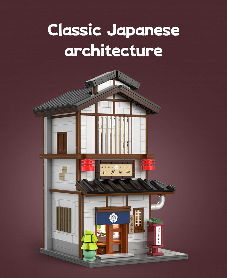 CaDA Japanese Corner Yakitori Izakaya Restaurant Bar 1195 pcs Brick Model Kit C66019W