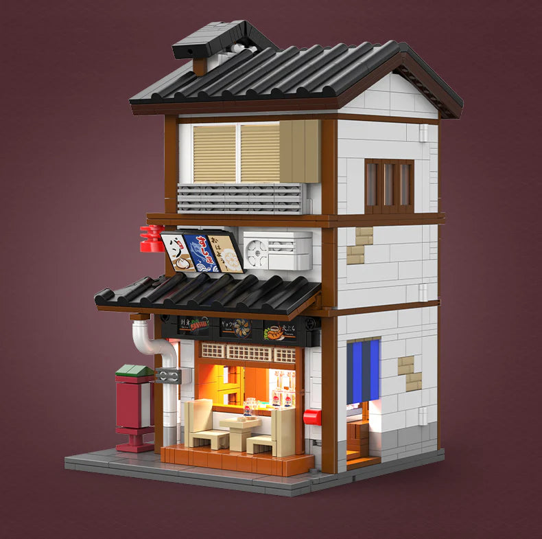 CaDA Japanese Corner Yakitori Izakaya Restaurant Bar 1195 pcs Brick Model Kit C66019W