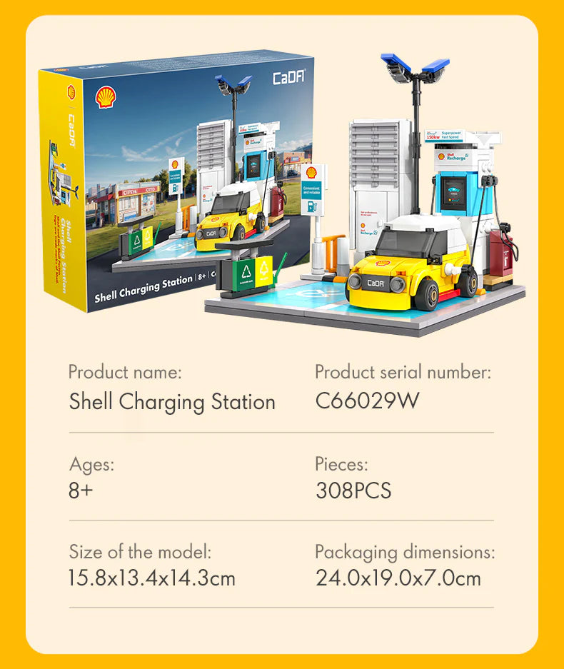 CaDA Shell Charging Station 305 Pieces Brick Model Kit C66029W