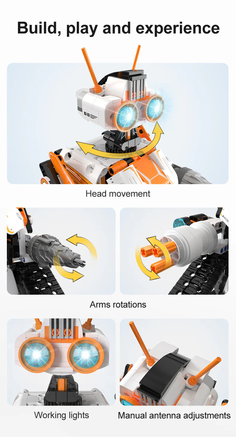 CaDA Z Bot Code Robot - RC Dual Mode Control - 462 Pieces Brick Model Kit C83002W