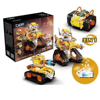 CaDA W. Bot Code Robot 3-in-1 - RC Dual Mode Control - 455 Pieces Brick Model Kit C83003W