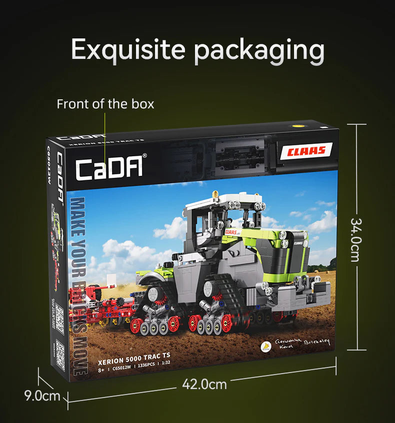 CaDA CLAAS Xerion 5000 Trac TS 1:32 1336 Pieces Brick Model Kit C65012W