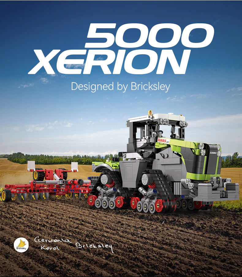 CaDA CLAAS Xerion 5000 Trac TS 1:32 1336 Pieces Brick Model Kit C65012W