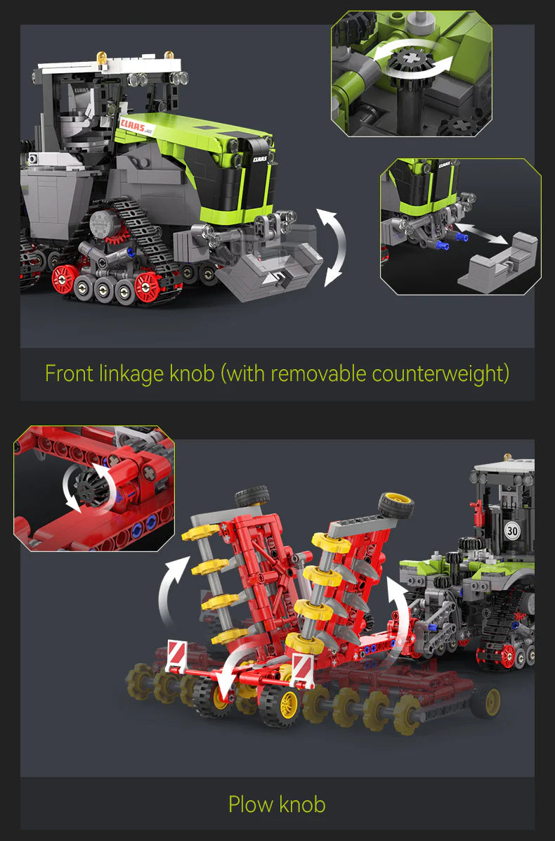 CaDA CLAAS Xerion 5000 Trac TS 1:32 1336 Pieces Brick Model Kit C65012W