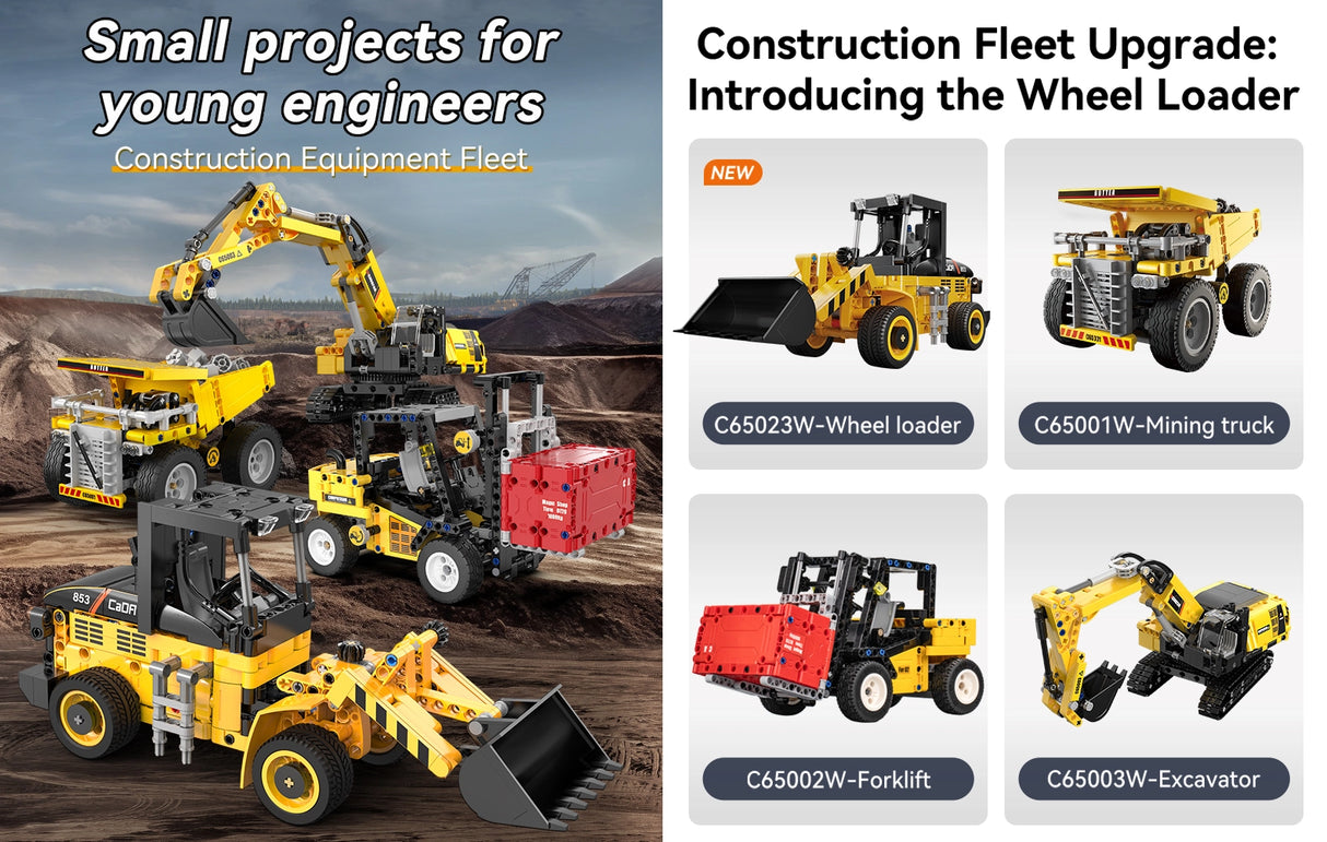 4 x construction vehicles available from CaDA image