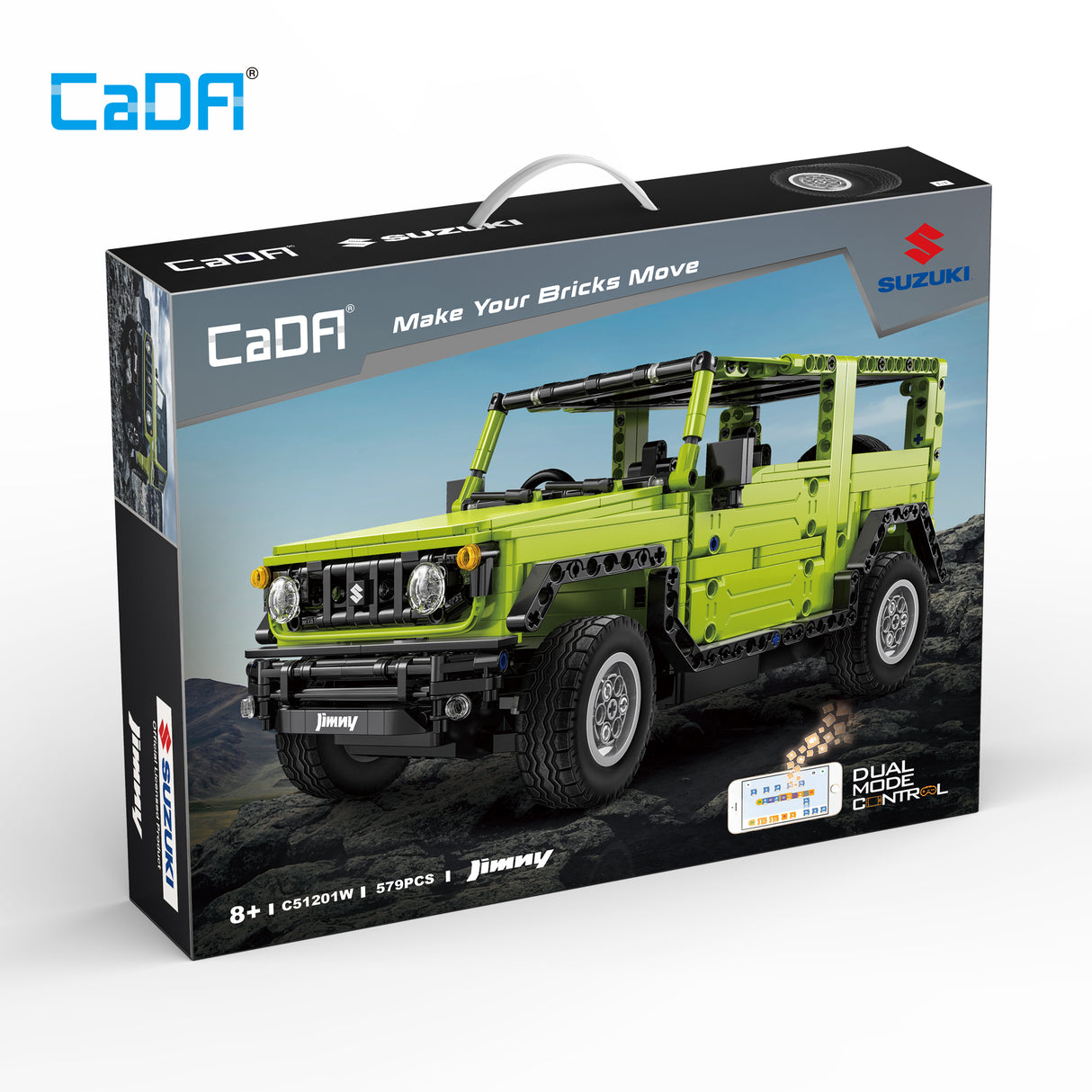 CaDA Suzuki Jimny - RC Dual Mode Control - 1:12 579 Pieces Brick Model Kit C51201W