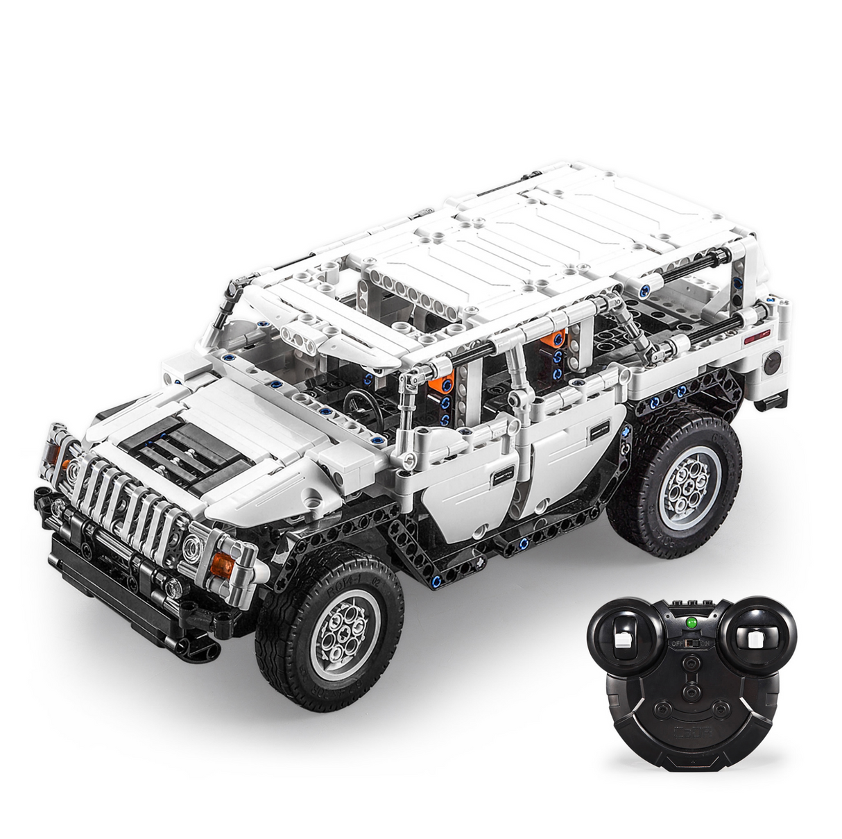 Front angled view with controller