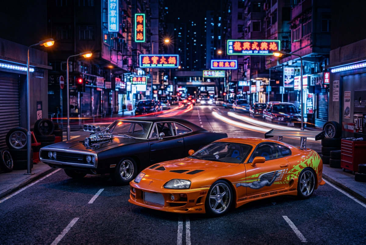 Kyosho Dodge Charger R/T 1970 and Toyota Supra Fast & Furious 1:18 KS08974FF/KS08975FF Bundle Pack