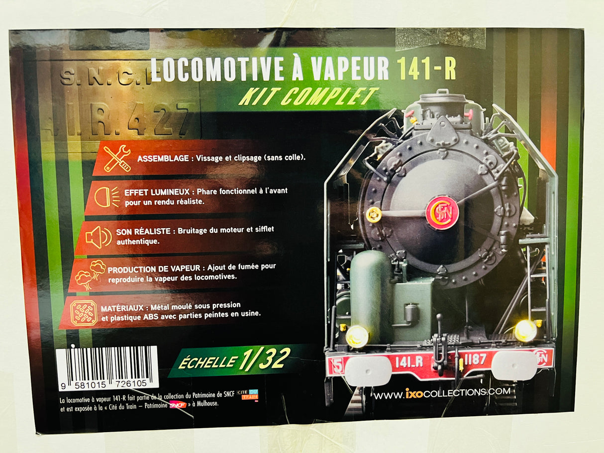 IXO Collections 141-R Steam Locomotive 1:32 Scale Metal and Plastic Full Kit IXC.141.FK