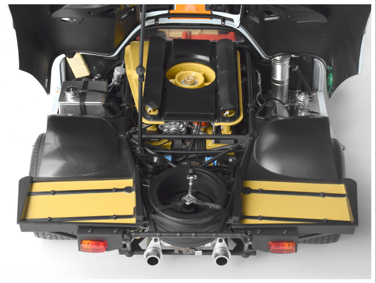 Body open engine bay view.