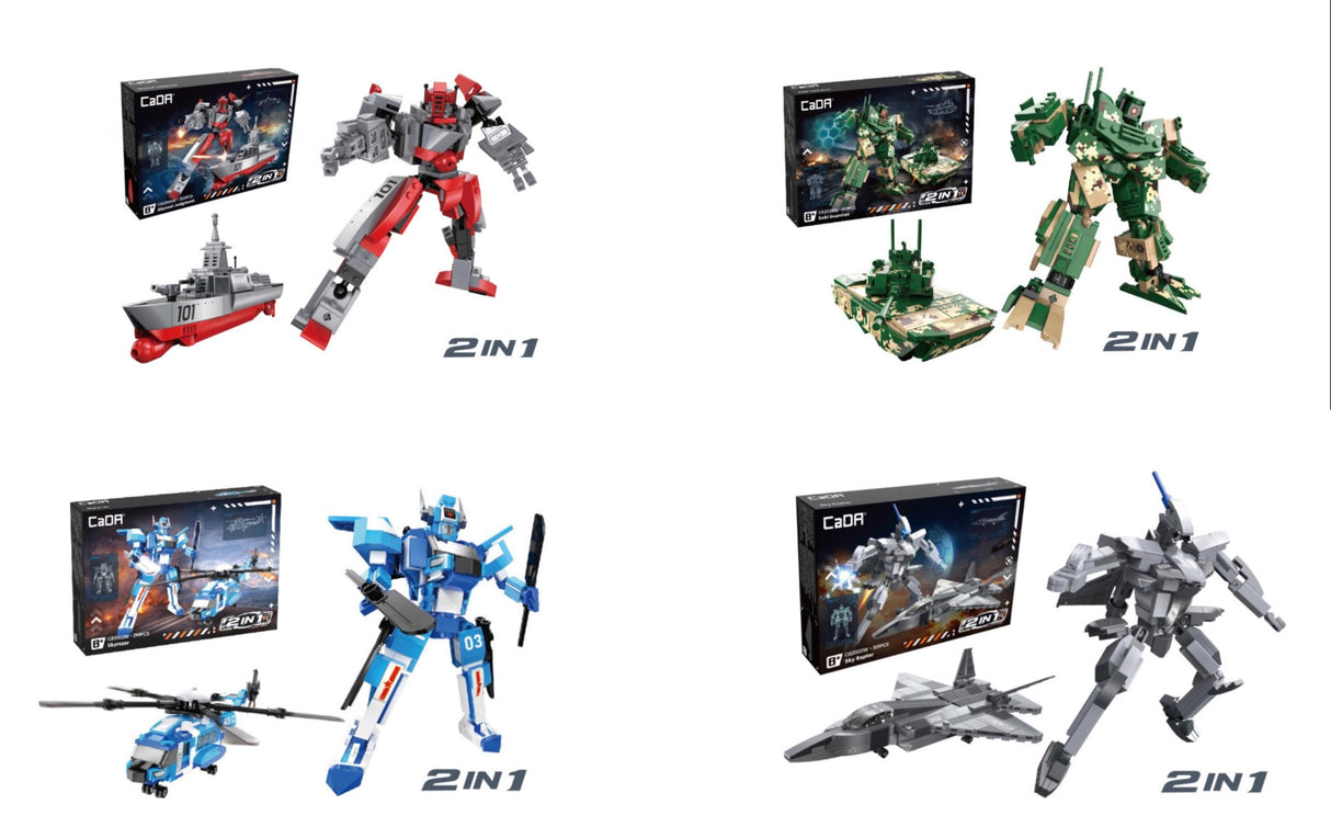 CaDA Ultimate Mecha Robot Bundle - 8 Kits - makes 4 Robots and 4 War Machines