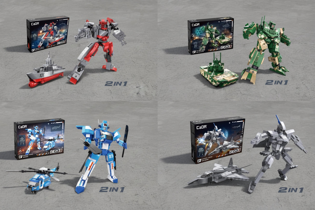 CaDA Ultimate Mecha Robot Bundle - 8 Kits - makes 4 Robots and 4 War Machines