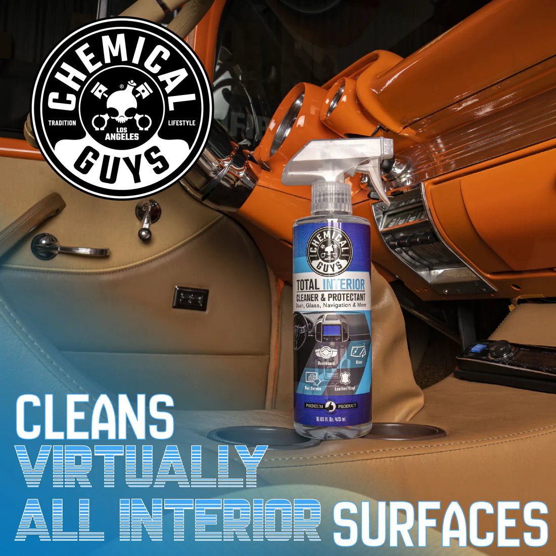 Chemical Guys Total Interior Cleaner & Protectant - New Car Smell - 16oz