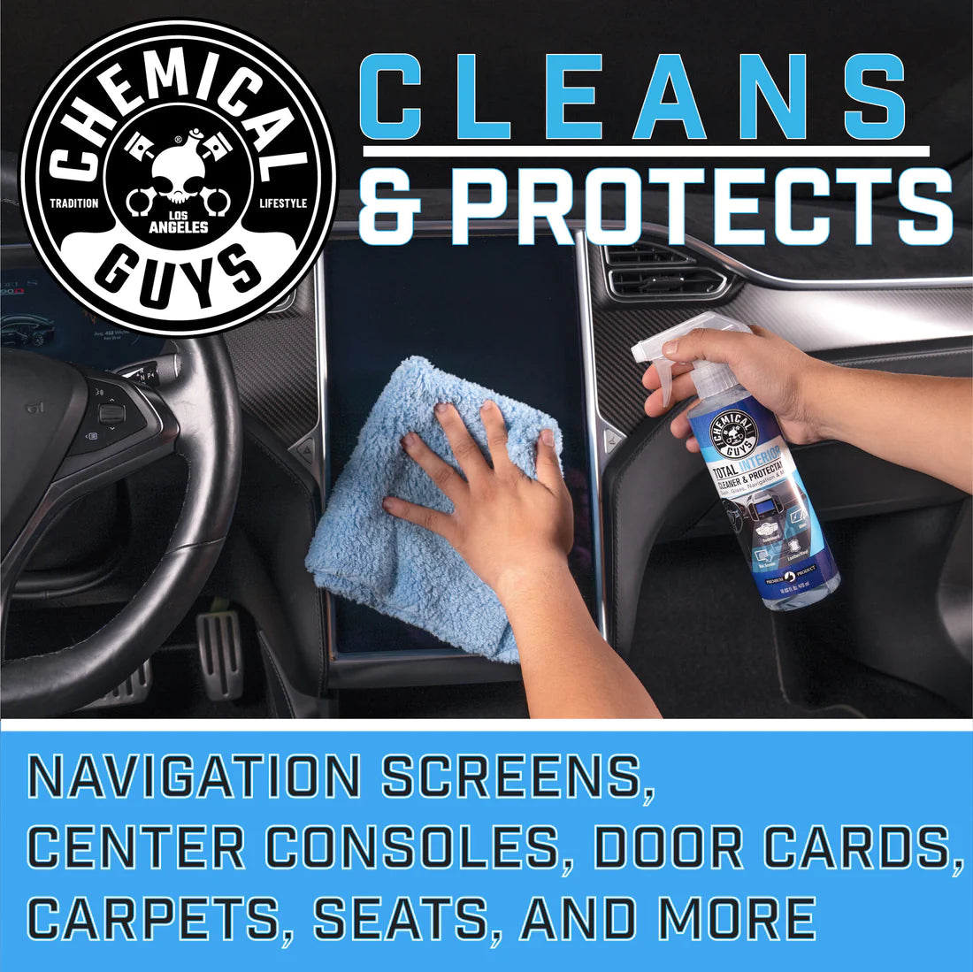 Chemical Guys Total Interior Cleaner & Protectant - New Car Smell - 16oz