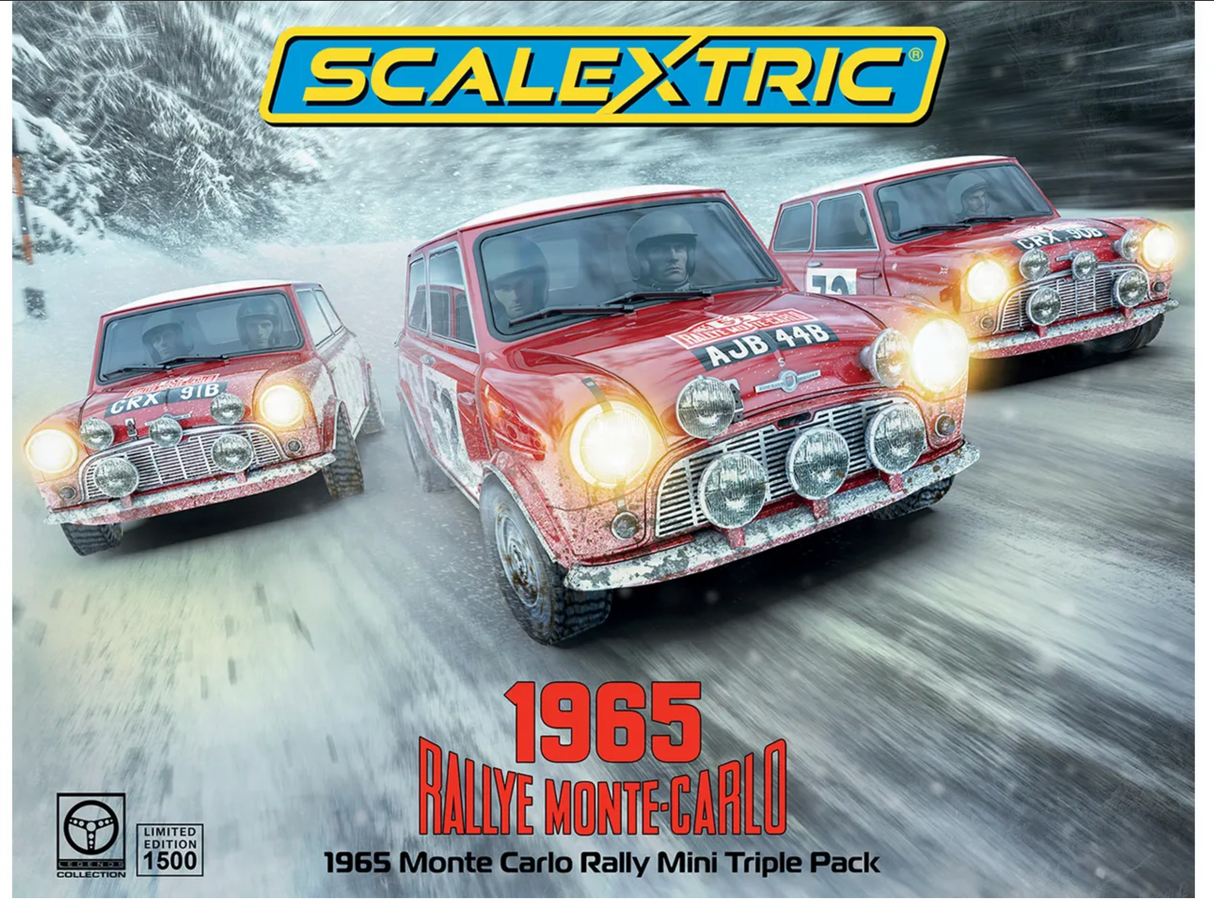 Scalextric 1965 Monte Carlo Rally Mini - Triple Car Pack - C4488A - Slick-Shifts Hobby Products