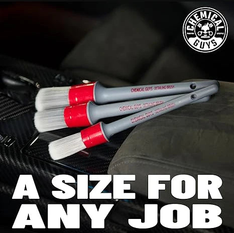 Chemical Guys All in The Details - Interior Detailing Brushes (3 Brushes)