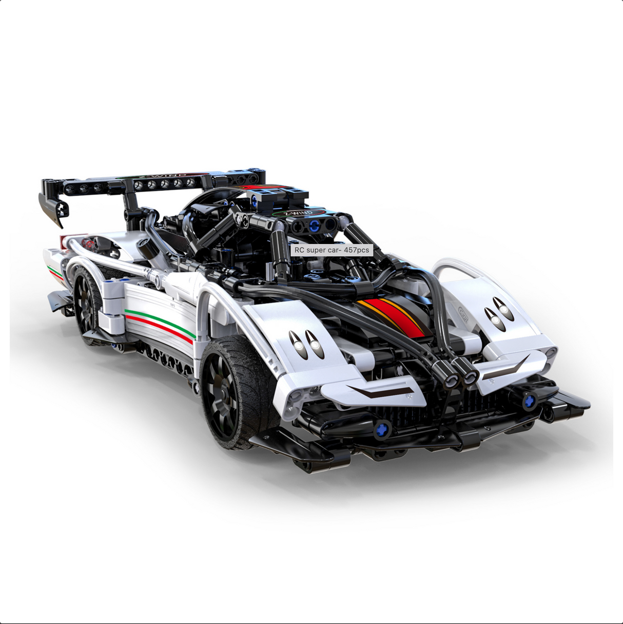 CaDA Z-Wind Super Car - RC Dual Mode Control - 457 Pieces Brick Model Kit C51054W