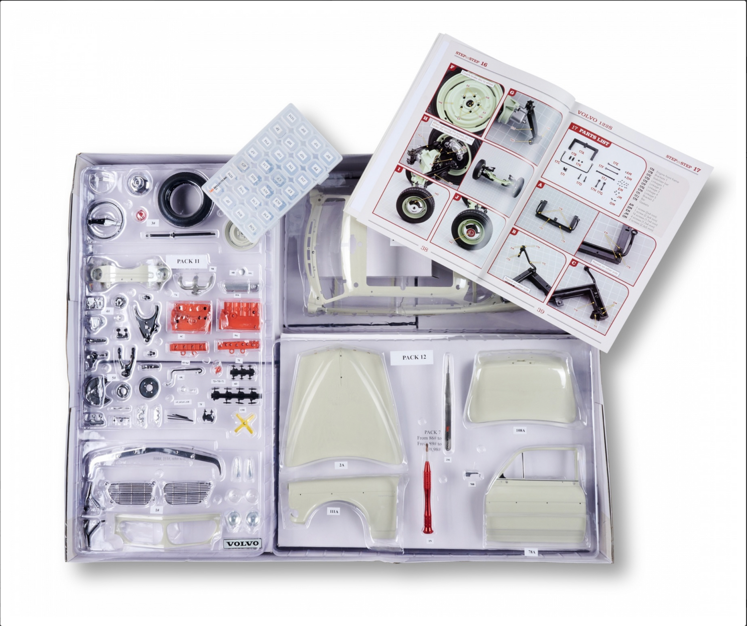 IXO Collections Volvo 122S 1:8 Scale Metal and Plastic Full Kit IXC.VOL.FK