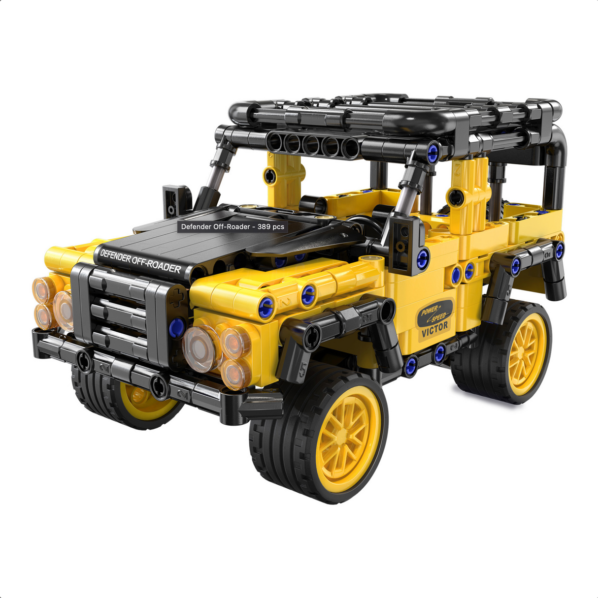 CaDA Defender Off Roader - Pull Back Motor - 1:18 389 Pieces Brick Model Kit C52028W