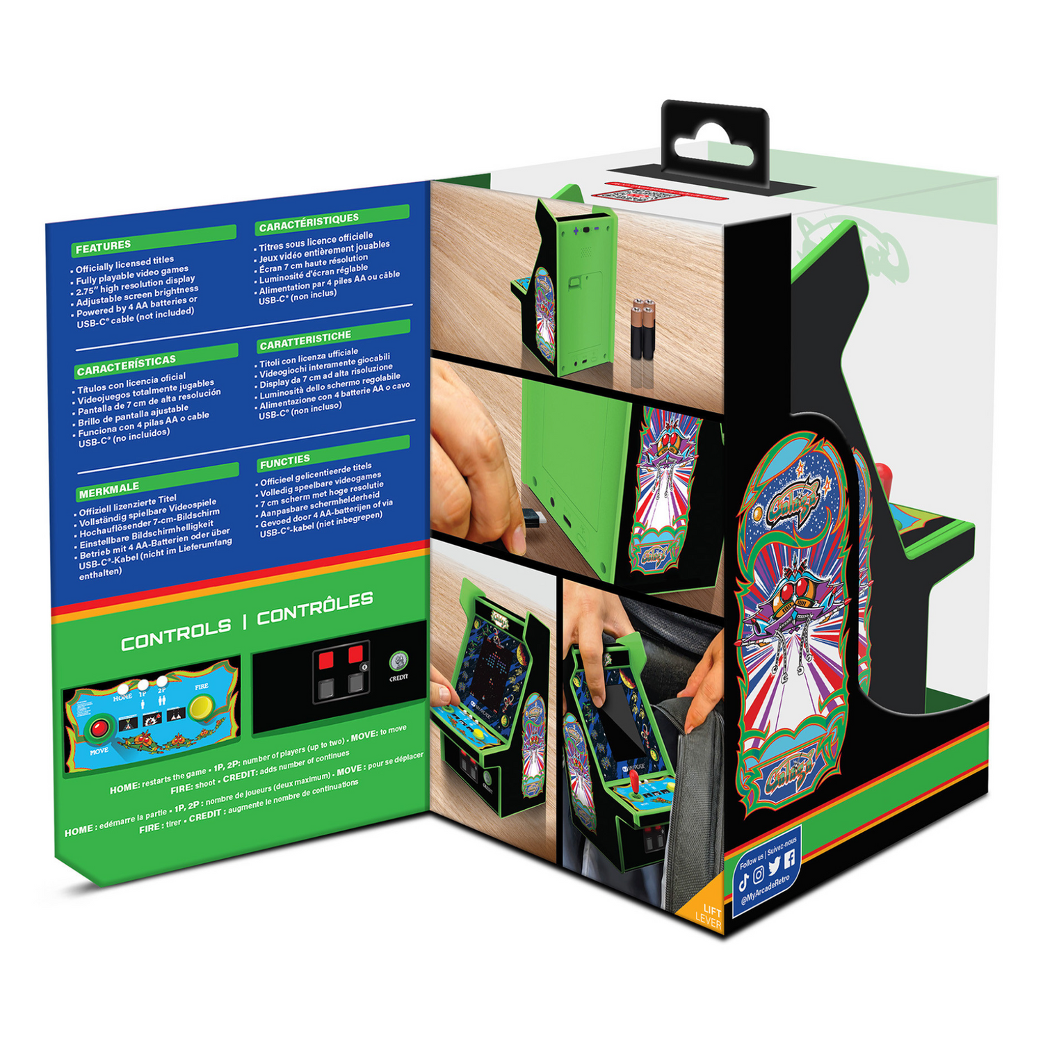 My Arcade Galaga Micro Player Pro 6.7" Portable Retro Arcade (2 Games in 1) - DGUNL4195