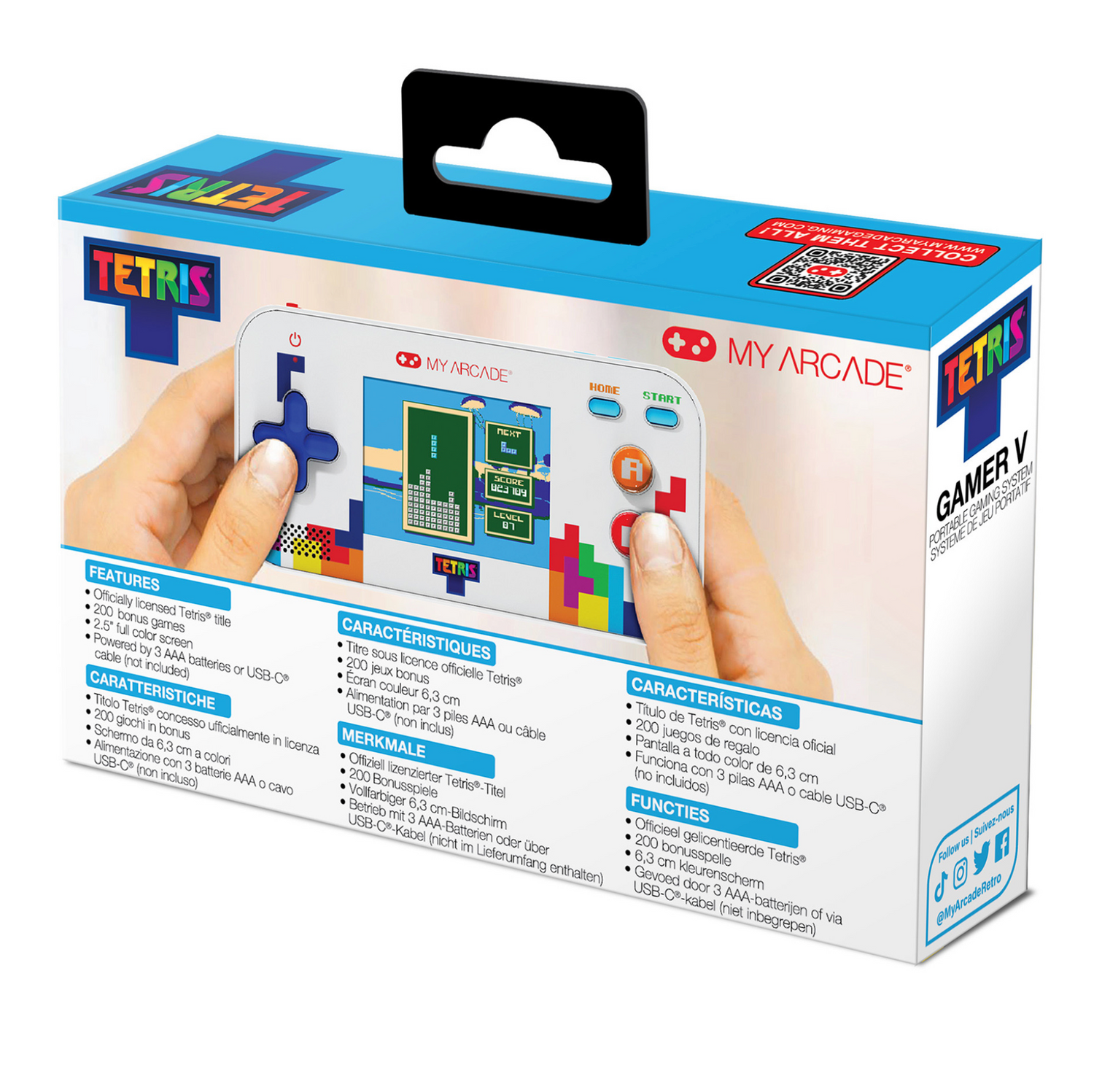 My Arcade Tetris Gamer V Portable Video Game System (201 Games in 1) - DGUNL7030