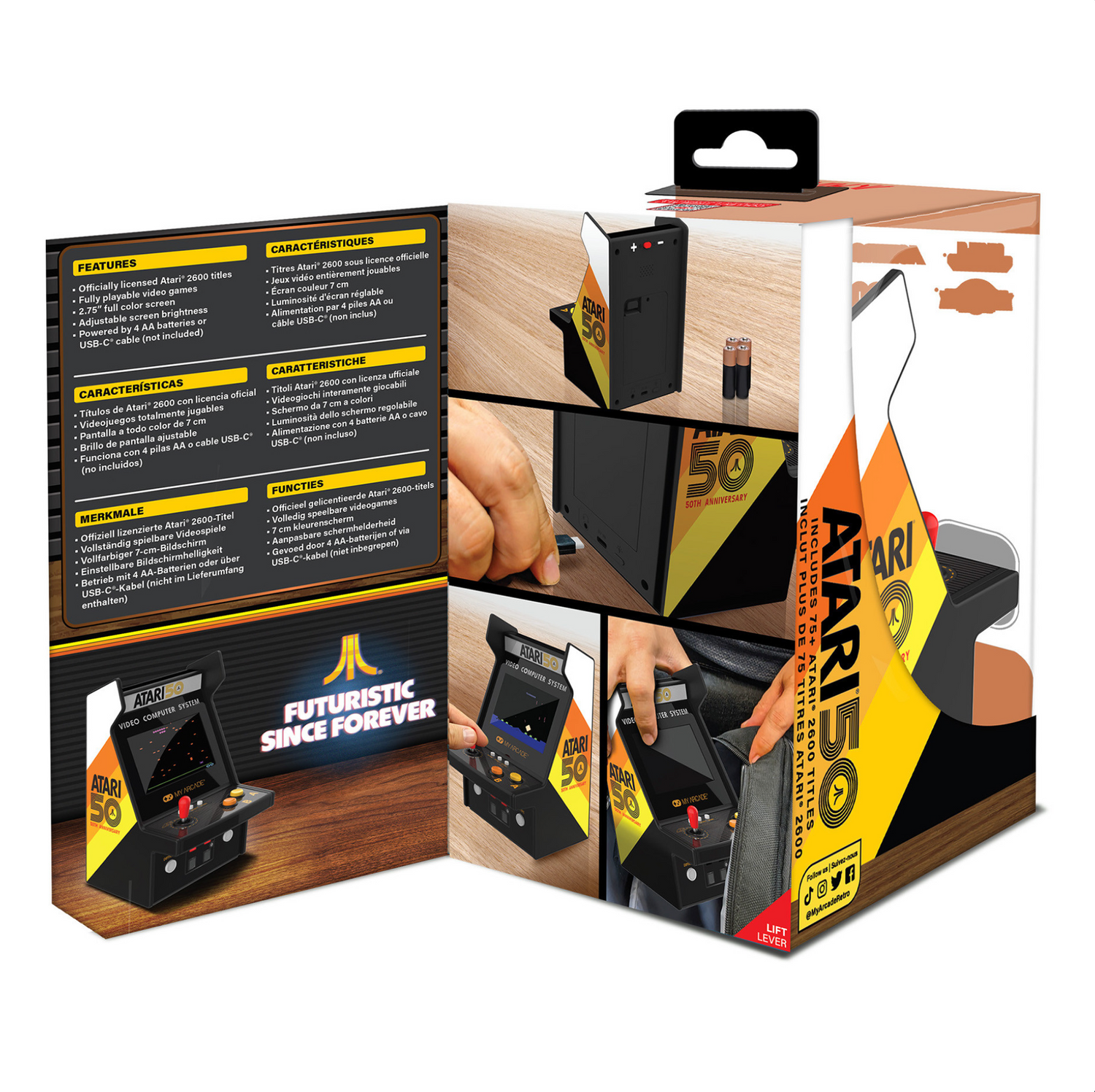 My Arcade Atari Micro Player Pro 6.7" Portable Retro Arcade (100 Games in 1) - DGUNL7013