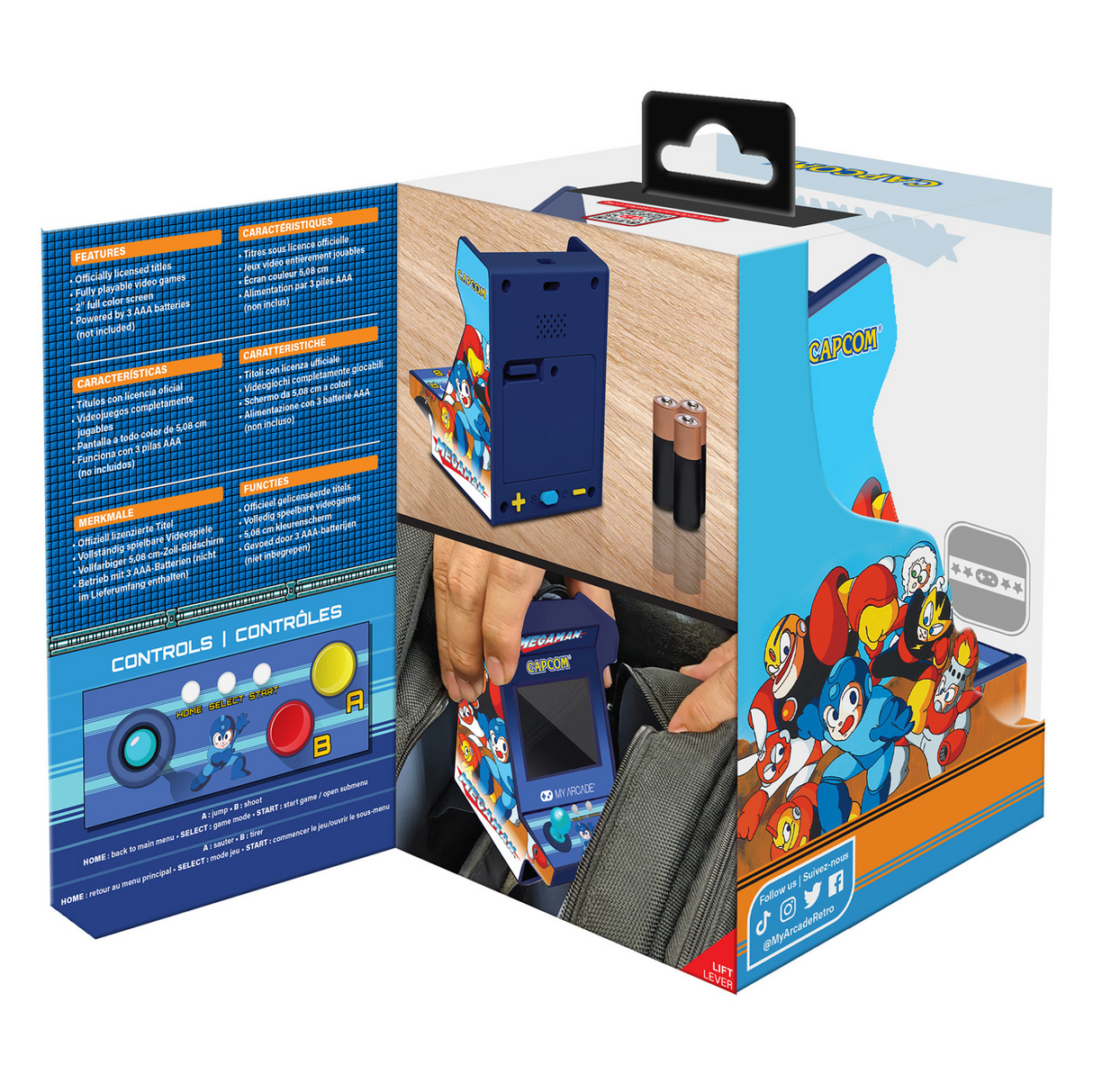 My Arcade Mega Man Pico Player 3.7" Portable Retro Arcade (6 Games in 1) - DGUNL7011