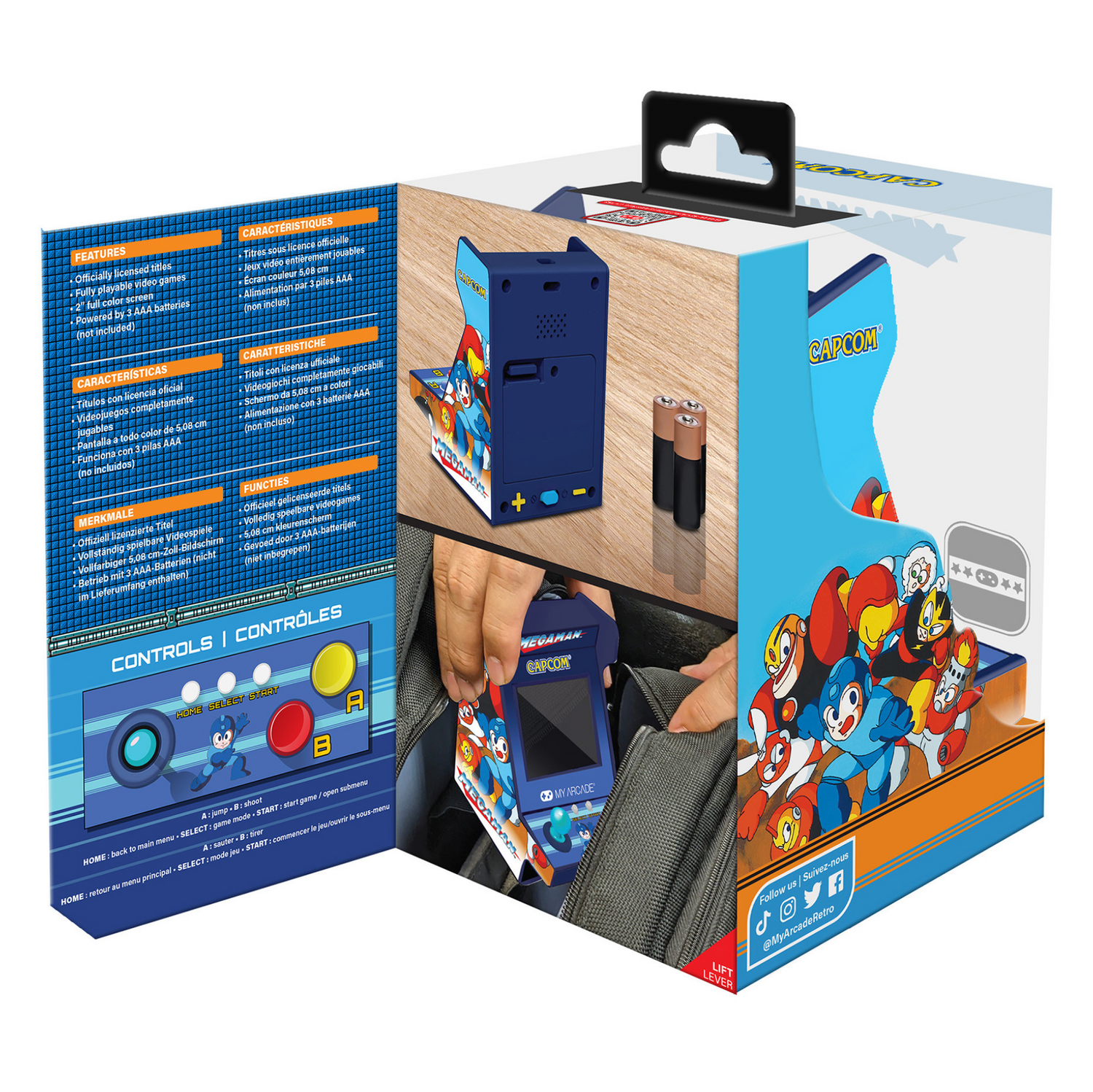 My Arcade Mega Man Pico Player 3.7" Portable Retro Arcade (6 Games in 1) - DGUNL7011