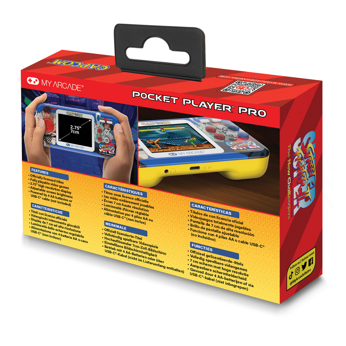 My Arcade Super Street Fighter II Pocket Player Pro Portable Gaming System (2 Games In 1) - DGUNL4187
