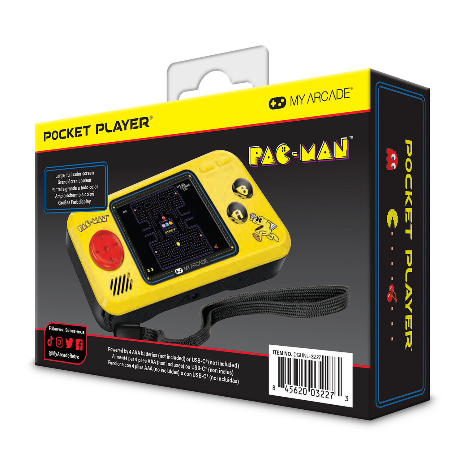 My Arcade Pac-Man Pocket Player Portable Gaming System (3 Games In 1) - DGUNL3227