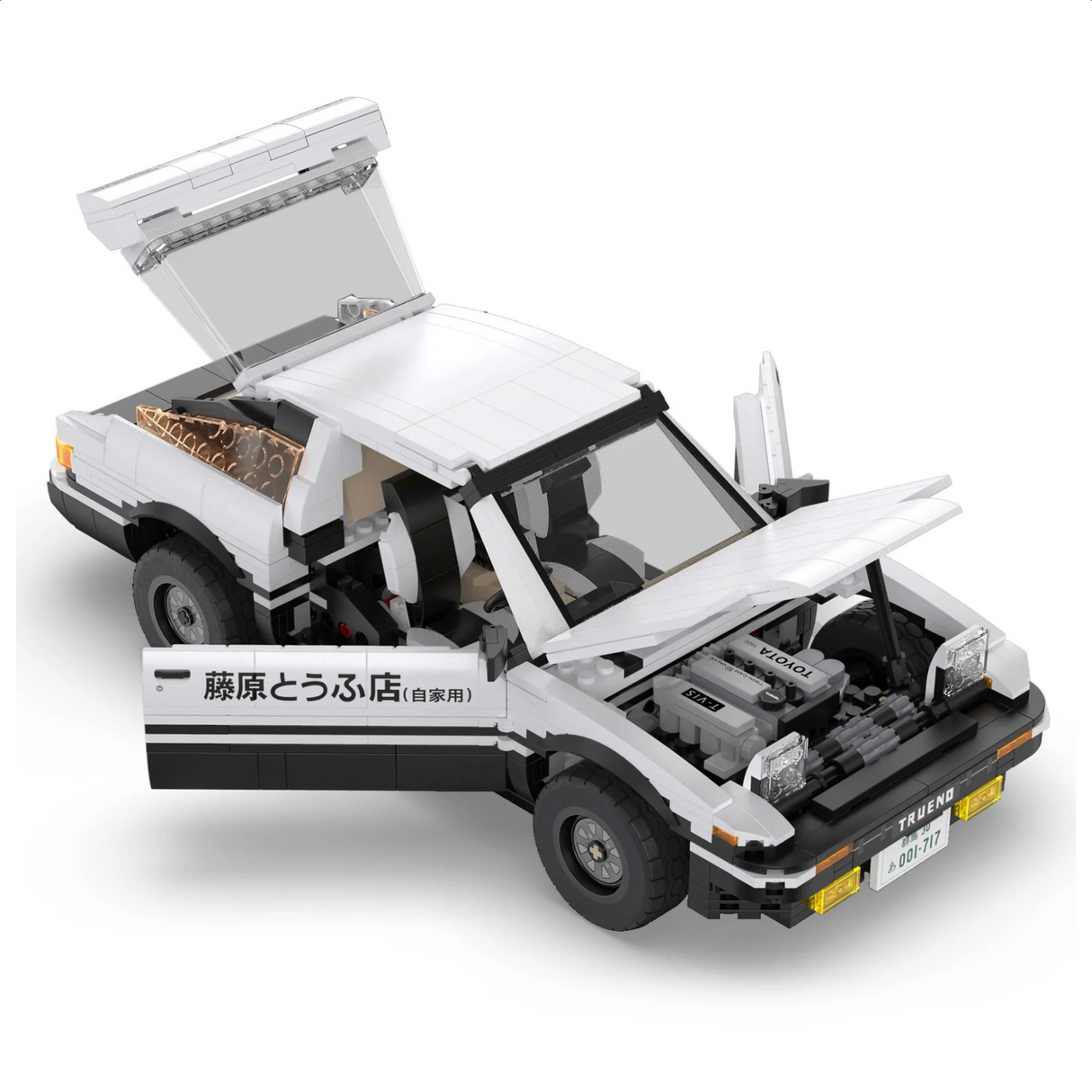 CaDA Initial D 1:12 Toyota AE86 Trueno 1324 Pieces Brick Model Kit C61024W