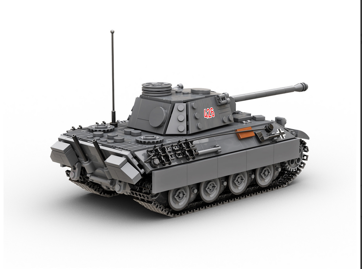Build Army WW2 Panther Ausf D - German Medium Tank - 1:33 Scale 940 Pieces - BA0171