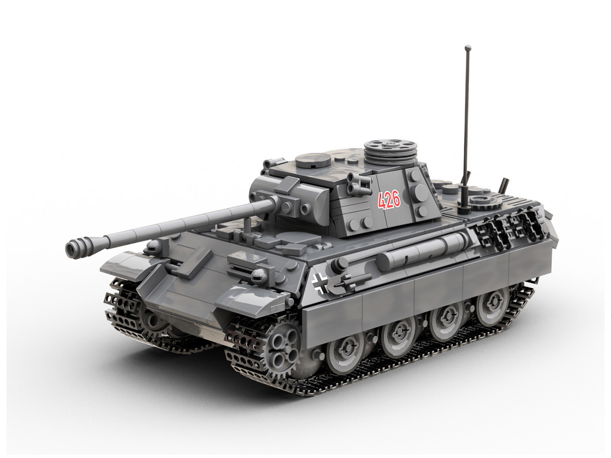 Build Army WW2 Panther Ausf D - German Medium Tank - 1:33 Scale 940 Pieces - BA0171