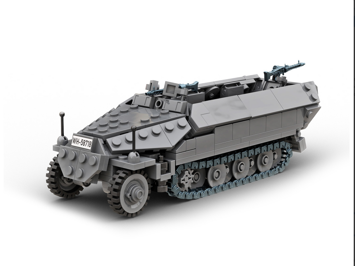 Build Army Sd. Kfz. 251 Ausf.D - WW2 German Armoured Personnel Carrier - 1:33 Scale 436 Pieces - BA0251