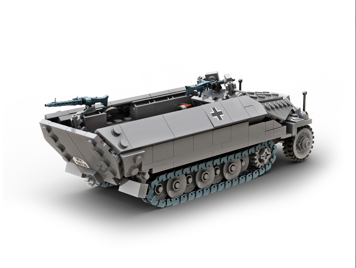 Build Army Sd. Kfz. 251 Ausf.D - WW2 German Armoured Personnel Carrier - 1:33 Scale 436 Pieces - BA0251