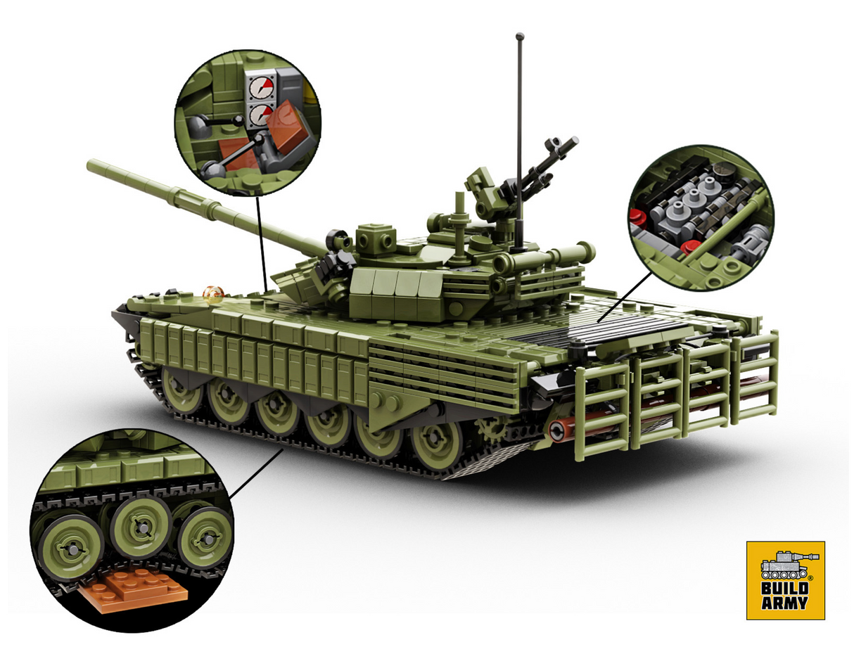 Build Army T-72 B3 - Russian Main Battle Tank - 1:33 Scale 1205 Pieces - BAM004