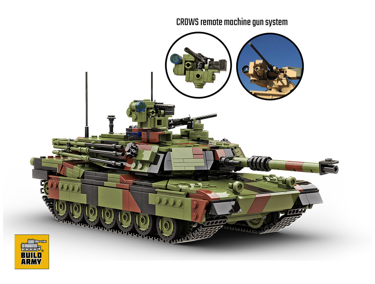 Build Army M1A2 Abrams - American Main Battle Tank - 1:33 Scale 1376 Pieces - BAM003