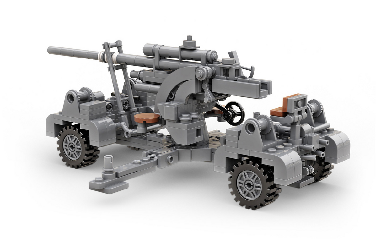 Build Army WW2 88mm Flak 36 - German Artillery - 1:33 Scale 355 Pieces - BA0036