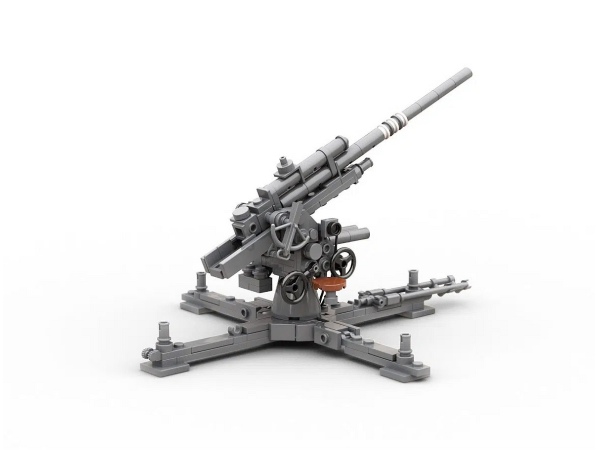 Build Army WW2 88mm Flak 36 - German Artillery - 1:33 Scale 355 Pieces - BA0036