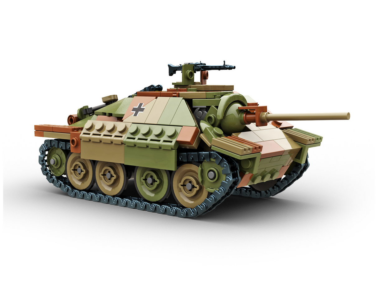 Build Army WW2 Jagdpanzer 38t Hetzer - German Light Tank Destroyer - 1:33 Scale 387 Pieces - BA0138
