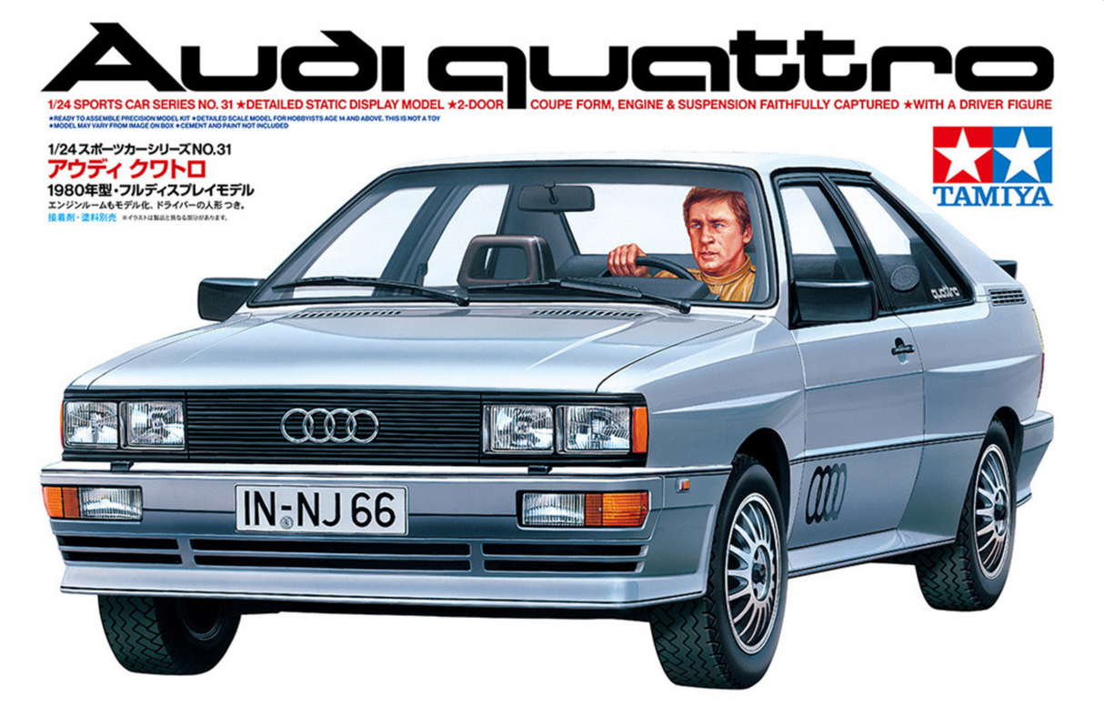 Tamiya Audi Quattro 1/24 Model Kit - Item #24031