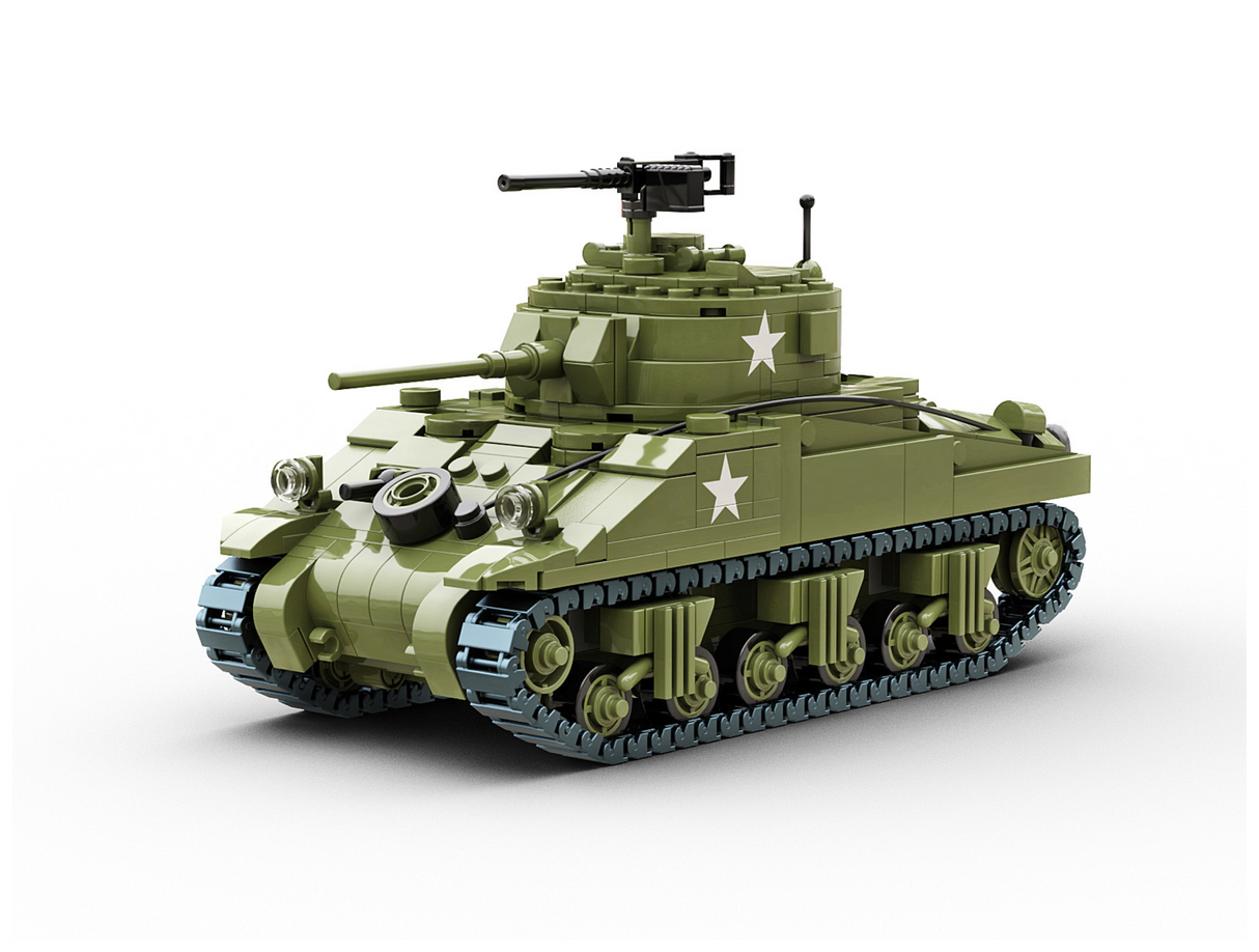 Build Army WW2 M4 Sherman - American Medium Tank - 1:33 Scale 785 Pieces - BA1001